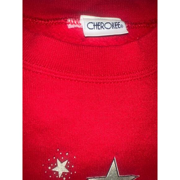 Vintage Cherokee 90s Christmas Teddy Bear Angel Candycane crewneck sweatshirt - Picture 3 of 4